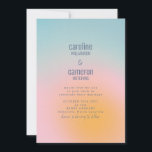 Celestial Pastel Blue Pink Grainy Gradient Wedding Invitation<br><div class="desc">Boho Celestial Pastel Blue Pink Grainy Gradient Wedding Invitation</div>