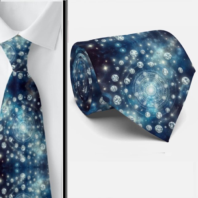 Celestial Pattern Diamond Neck Tie (Creator Uploaded)