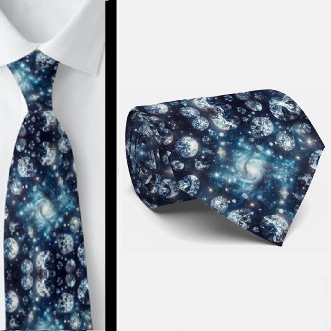 Celestial Pattern Diamond Neck Tie (Creator Uploaded)