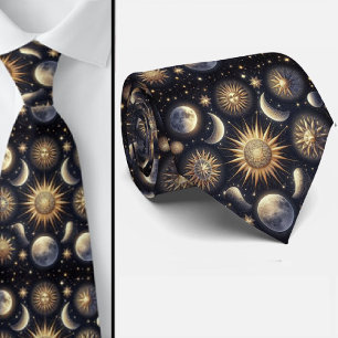 Celestial Pattern Diamond Neck Tie