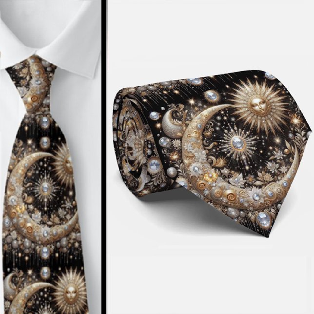 Celestial Pattern Diamond Neck Tie (Creator Uploaded)