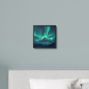Celestial Peak – Customizable Northern Lights & Mo Peel And Stick Photo Tile