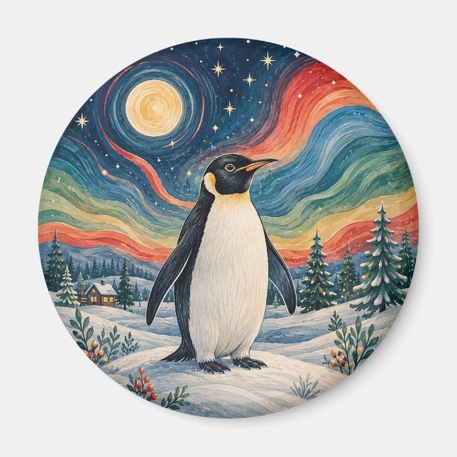 Celestial Penguin's Winter Solstice Magnet (Front)