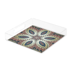 Celestial Petals of Infinity  Acrylic Tray