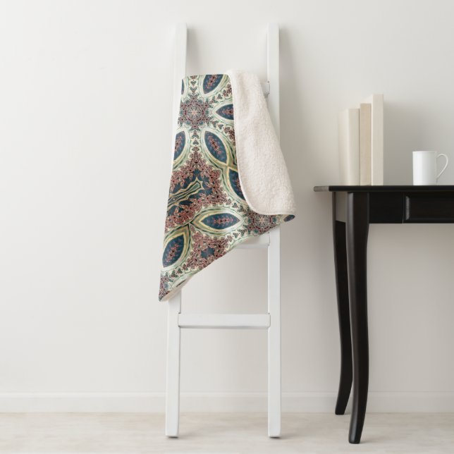 Celestial Petals of Infinity Sherpa Blanket (In Situ)