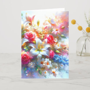 Celestial Petals - To Show Love or A Letterpress Thank You Card