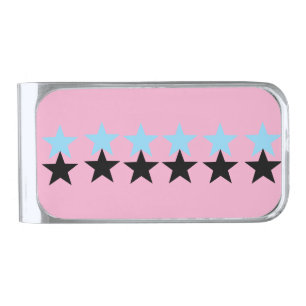 Celestial Pink Silver Finish Money Clip