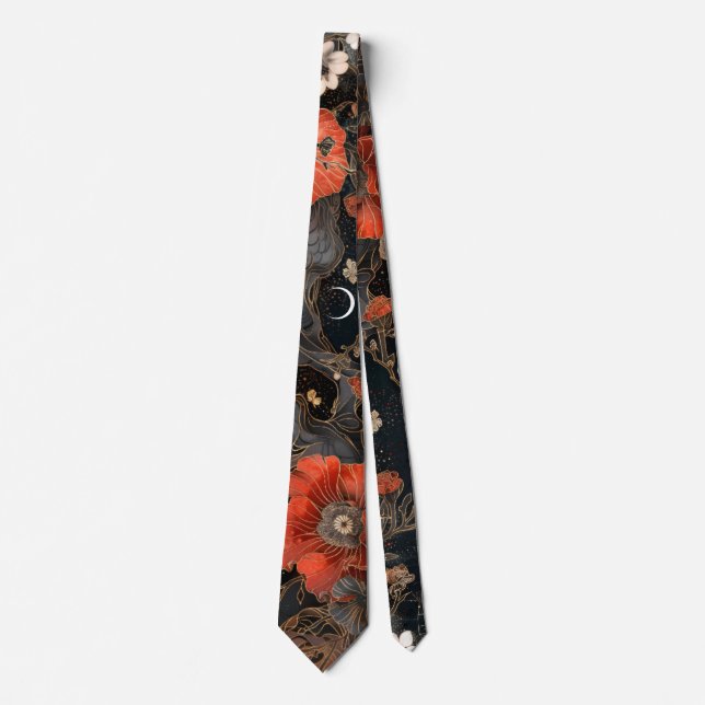 Celestial Poppies Neck Tie (Front)