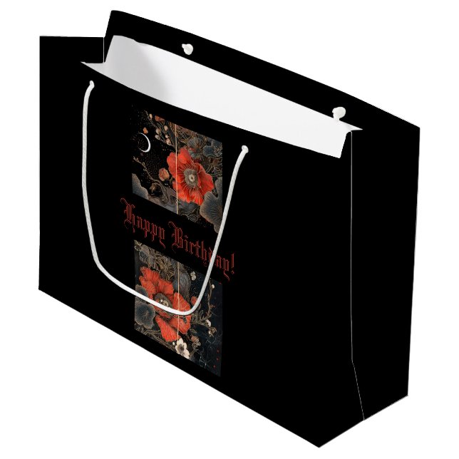 Celestial Poppies Occasion Large Gift Bag (Front Angled)