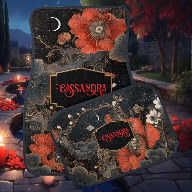 Celestial Poppies Personalized  Car Floor Mat (Creator Uploaded)