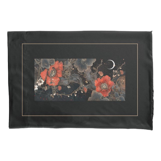 Celestial Poppies  Pillow Case (Front-Left)