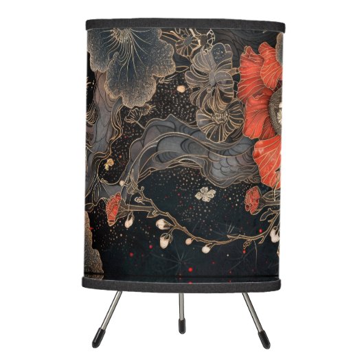 Celestial Poppies Tripod Lamp (Front)