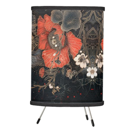Celestial Poppies Tripod Lamp (Right)
