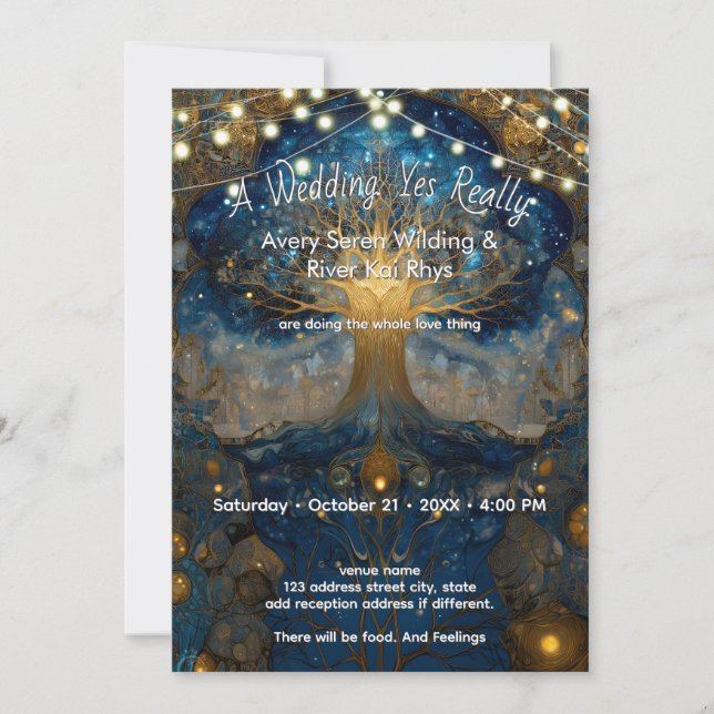 Celestial Portal | Tree of Life Invitation (Front)