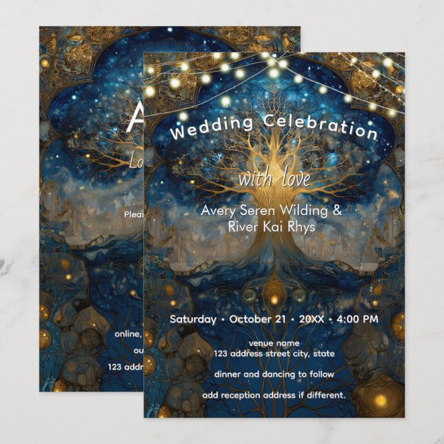Celestial Portal | Tree of Life Invitation (Front/Back)