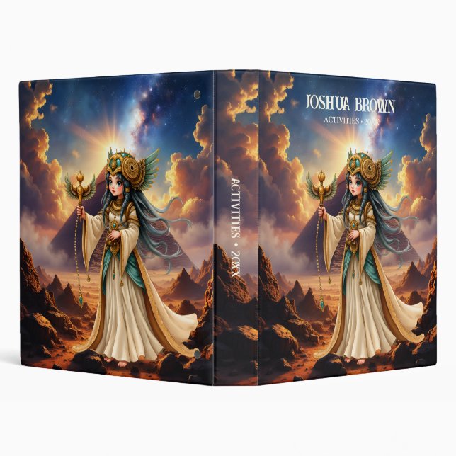 Celestial Priestess of the Golden Pyramid.  3 Ring Binder (Background)