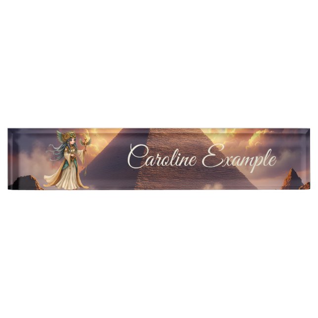 Celestial Priestess of the Golden Pyramid Desk Name Plate (Front)