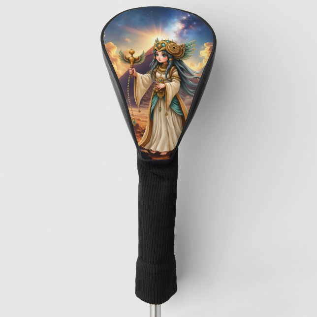 Celestial Priestess of the Golden Pyramid. Golf Head Cover (Front)