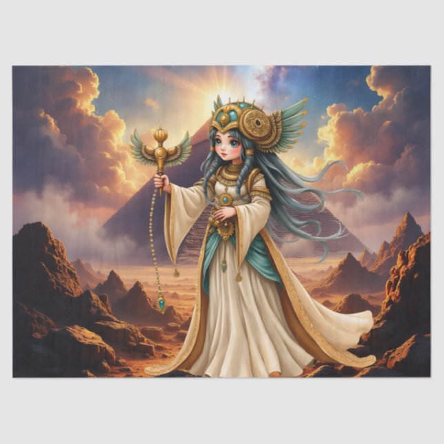 Celestial Priestess of the Golden Pyramid. Tissue Paper (Front)