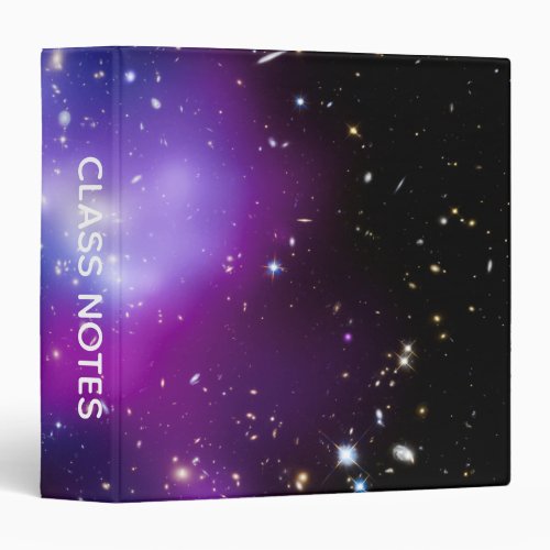 Celestial Purple Galaxy Cluster Class Notes 3 Ring Binder