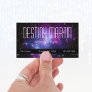 Celestial Purple Galaxy Cluster Space Photo Business Card