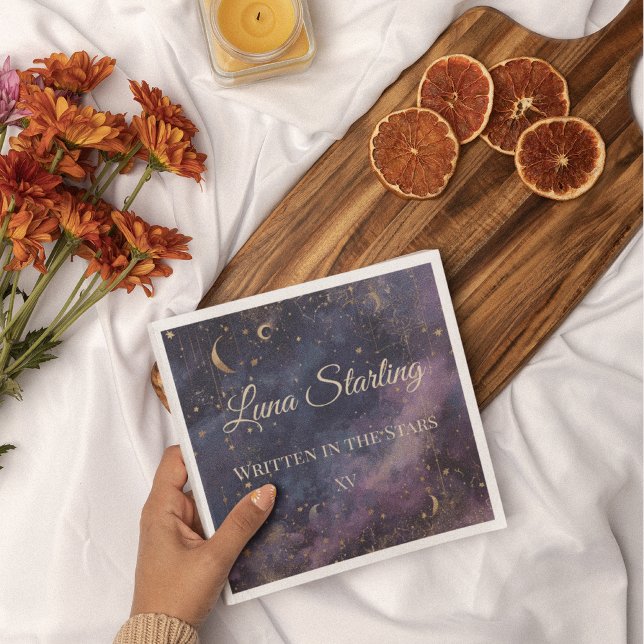 Celestial Quinceañera, custom Napkins (Creator Uploaded)