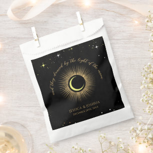 Celestial Quote Sun Moon Stars Mystical Wedding Favor Bag