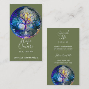 Celestial Radiance   Tree of Life Business Card