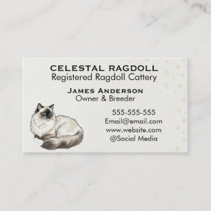 Celestial Ragdoll Registered Cattery Business Card