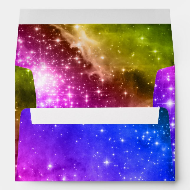 Celestial Rainbow Ombre Envelope (Back (Bottom))