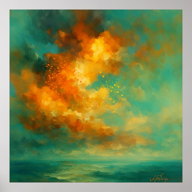 Celestial Rapture Abstract Poster (Front)