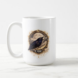 Celestial Raven Moon Gothic Night Nature Vibes Coffee Mug