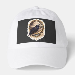 Celestial Raven Moon Gothic Night Nature Vibes Hat