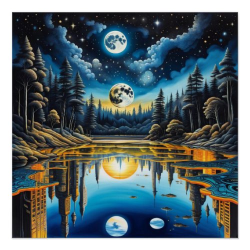 Celestial Reflections A Dreamscape Journey Poster