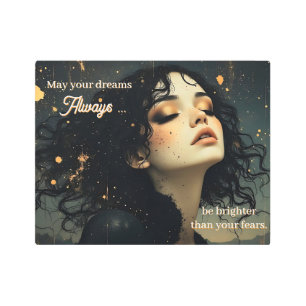 Celestial Reverie / Stardust & Shadows   Quote Metal Print