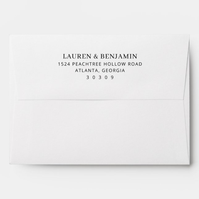 Celestial Romance Wedding Envelope (Back (Top Flap))