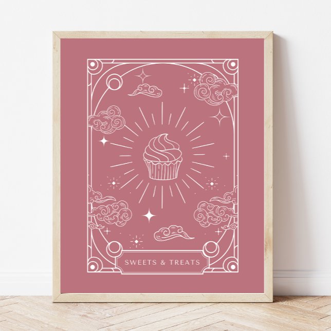 Celestial Rose Baby Shower Sweets & Treats Sign (Creator Uploaded)