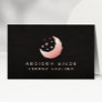 Celestial Rose Gold Crescent Moon Stars Cosmic Business Card
