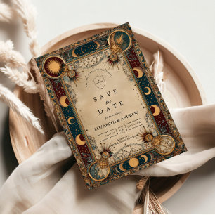 Celestial Royal Baroque Wedding Save The Date