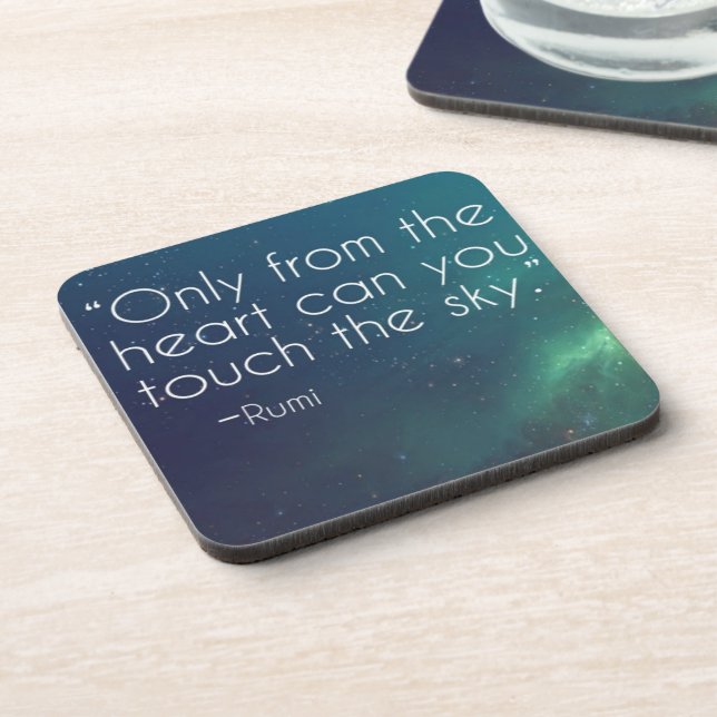 Celestial Rumi Quote Coaster (Left Side)