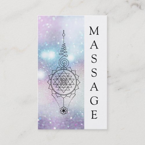  Celestial Sacred Geometry Massage  Nirvana Business Card