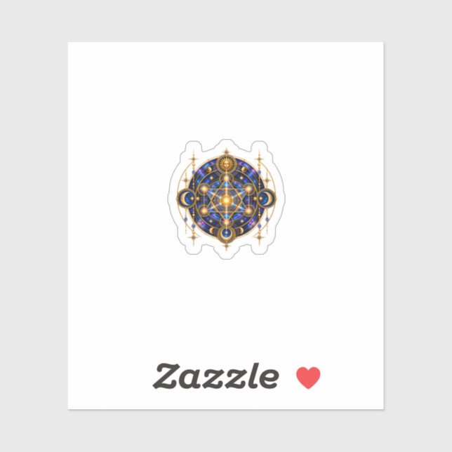 Celestial Sacred Geometry Ornate Gold  Sticker (Sheet)