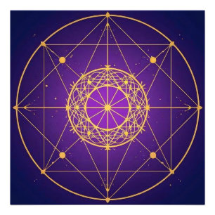 Celestial Sacred Mandala – Mystic Geometry Photo Print