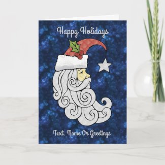 Celestial Santa Holiday Card