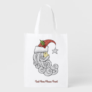 Celestial Santa Reusable Grocery Bag