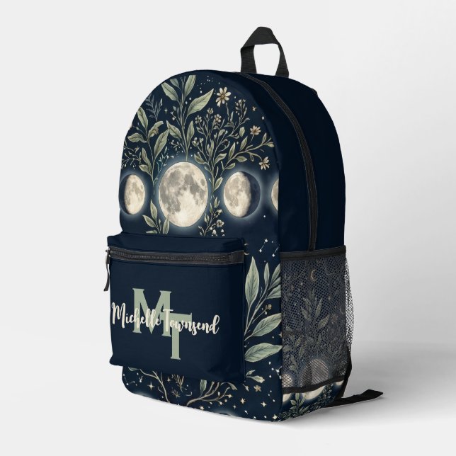 Celestial School Supplies Printed Backpack (Back Corner Right)