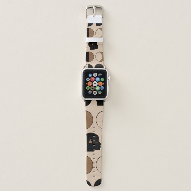 Celestial Seamless Pattern Design with Human Energ Apple Watch Band (Front)