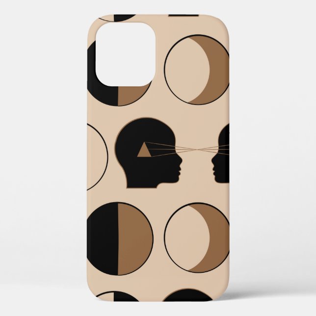 Celestial Seamless Pattern Design with Human Energ Case-Mate iPhone Case (Back)