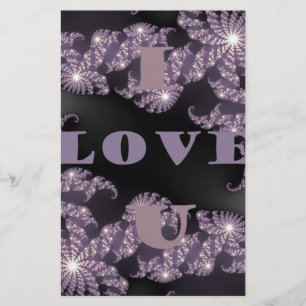 Celestial Sentiments I Love You Galactic Greeting Stationery