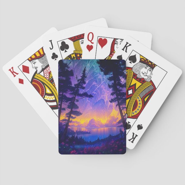 Celestial Serenade, Night Sky's Reflections Poker Cards (Back)